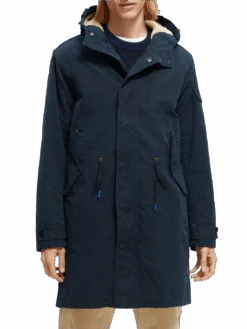 Scotch & Soda Long Teddy-Lined Parka