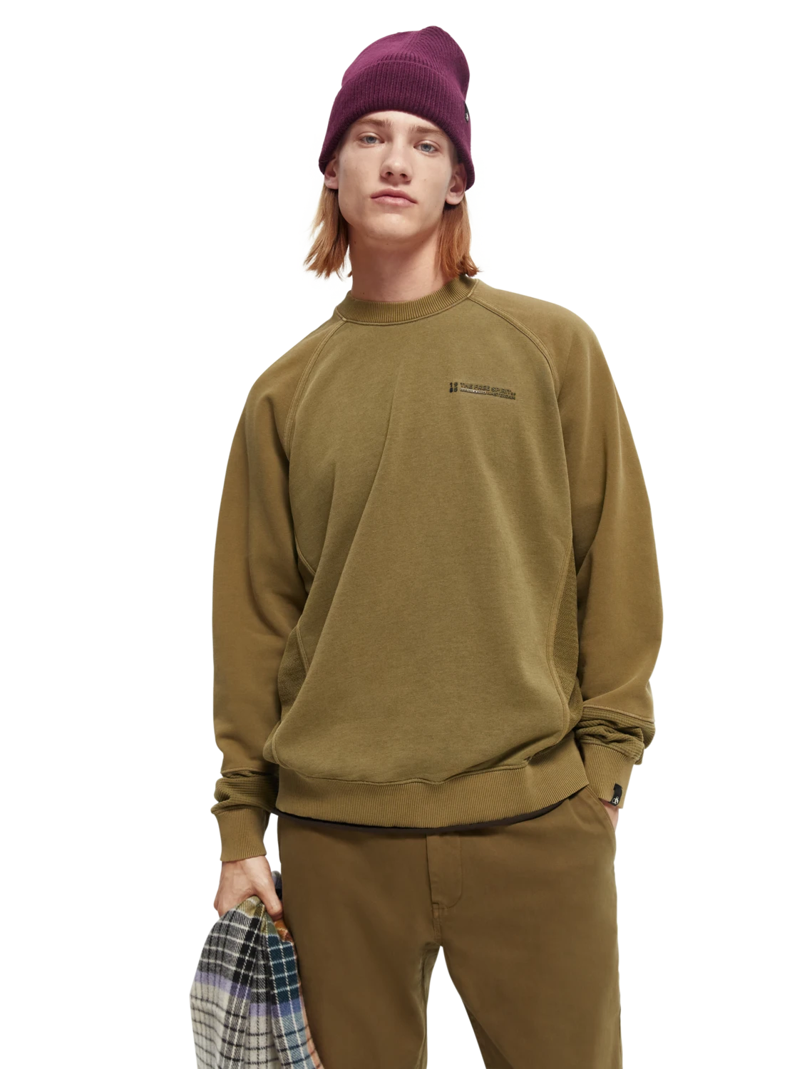 Scotch & Soda Panelled Organic Cotton Crewneck Sweatshirt - Image 10