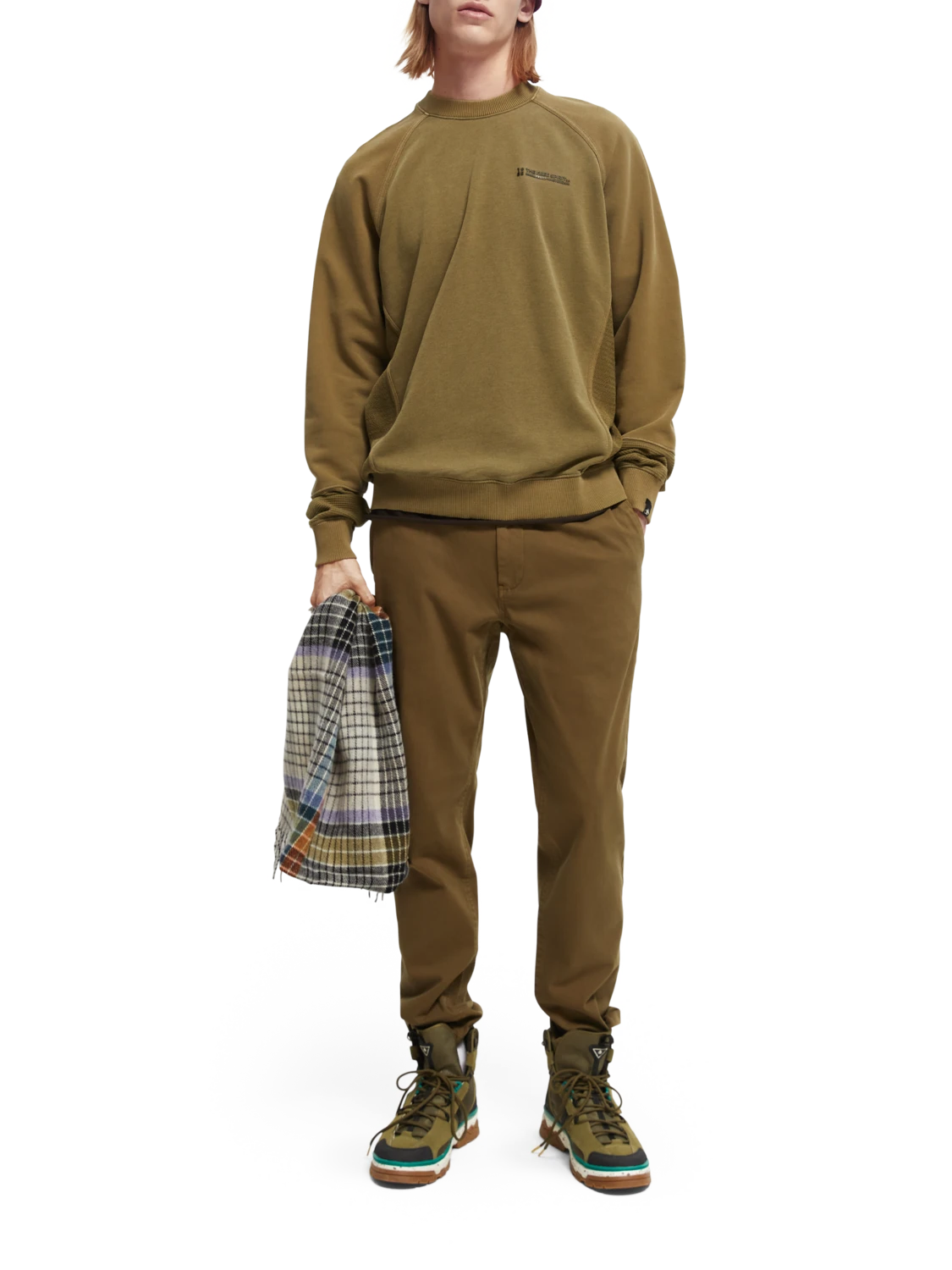 Scotch & Soda Panelled Organic Cotton Crewneck Sweatshirt - Image 2