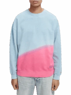 Scotch & Soda Tie-Dye Crewneck Organic Cotton Sweatshirt