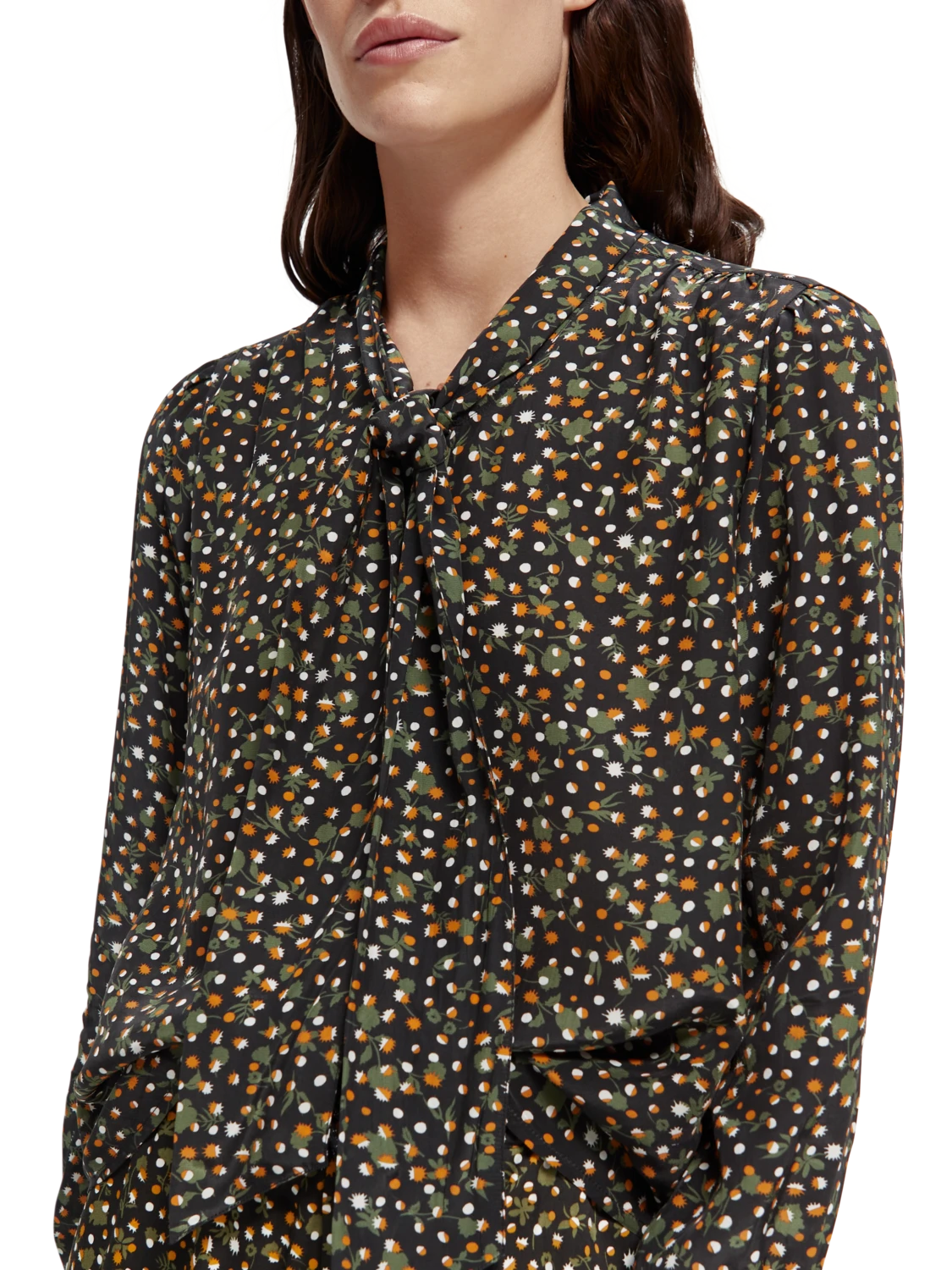 Scotch & Soda Lightweight Shirt With Ribbon Collar - Image 4