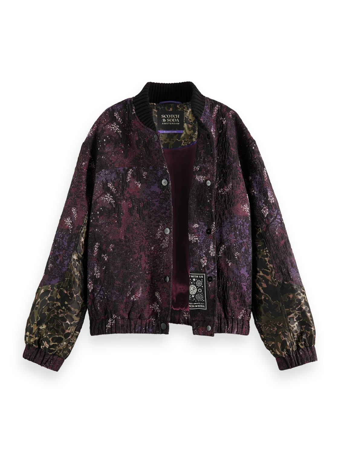 Scotch & Soda Printed Jacquard Bomber Jacket - Image 9
