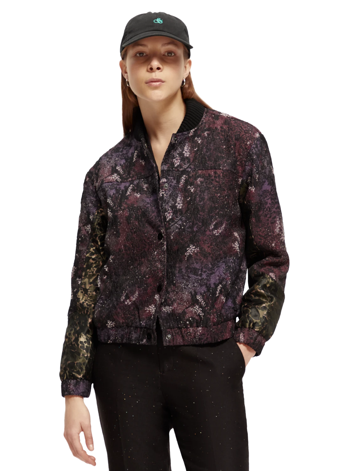 Scotch & Soda Printed Jacquard Bomber Jacket - Image 11
