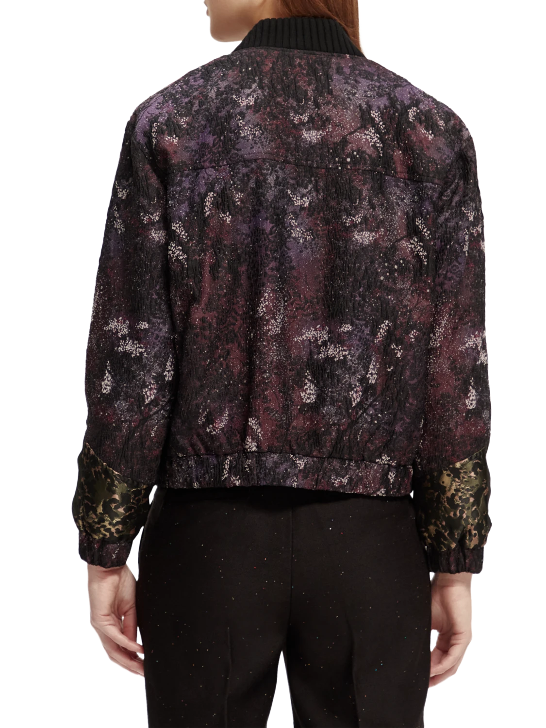 Scotch & Soda Printed Jacquard Bomber Jacket - Image 3