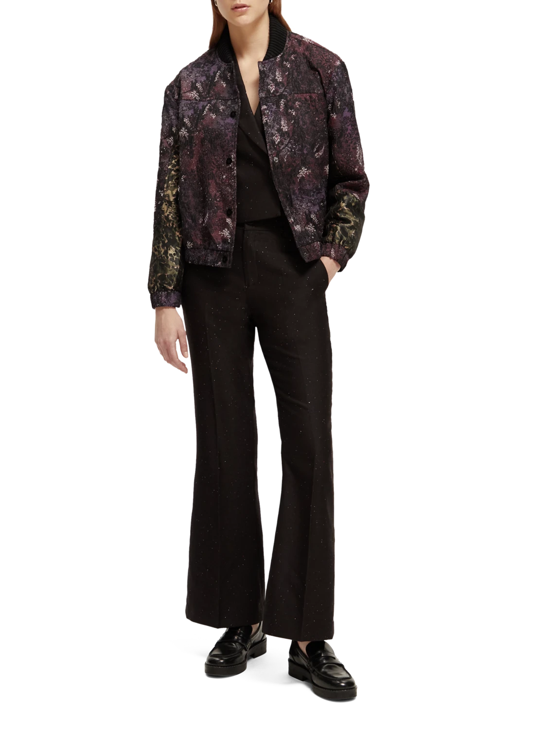 Scotch & Soda Printed Jacquard Bomber Jacket - Image 2