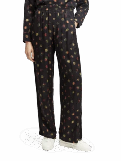 Scotch & Soda The Gia Mid-Rise Wide-Leg Elasticated Trousers