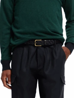 Scotch & Soda Braided Leather And Cord Belt