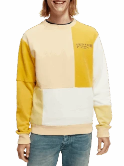 Scotch & Soda Organic Brushed Felpa Panelled Sweatshirt