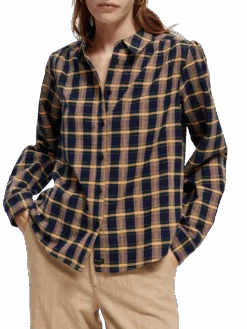 Scotch & Soda Checked Slim Fit Shirt