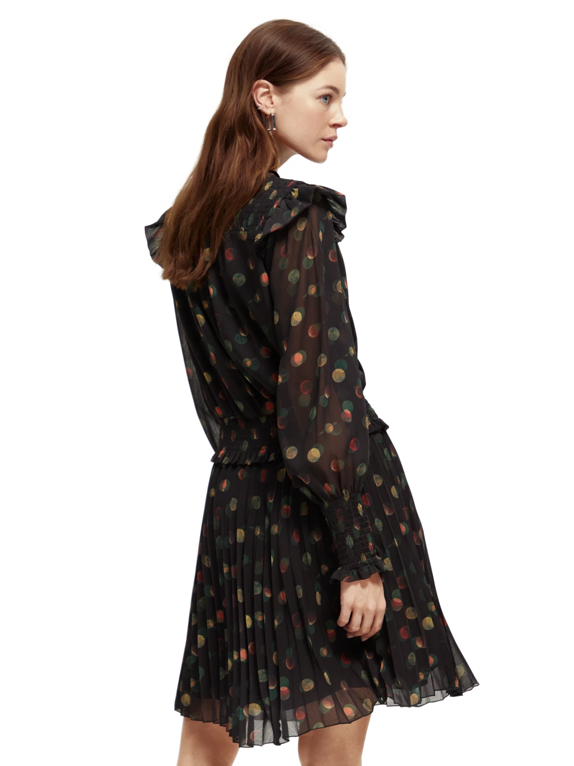 Scotch & Soda Printed Smocked Mini Dress - Image 9