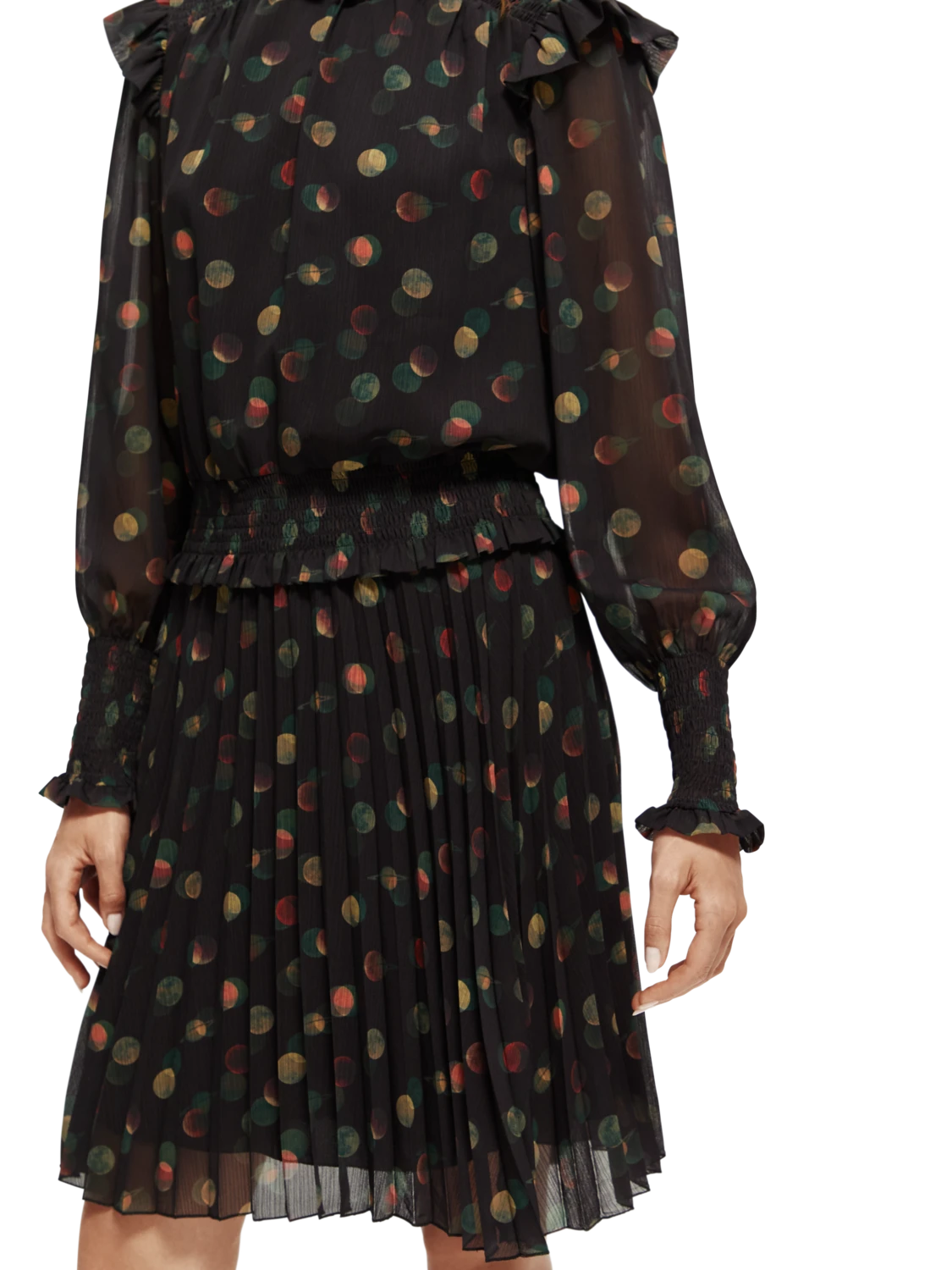 Scotch & Soda Printed Smocked Mini Dress - Image 11