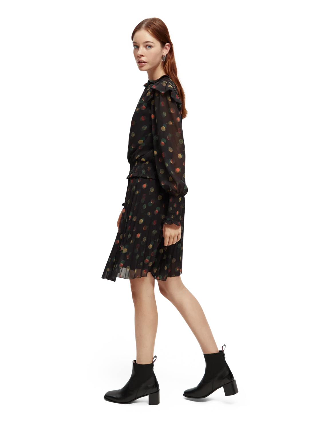 Scotch & Soda Printed Smocked Mini Dress - Image 13