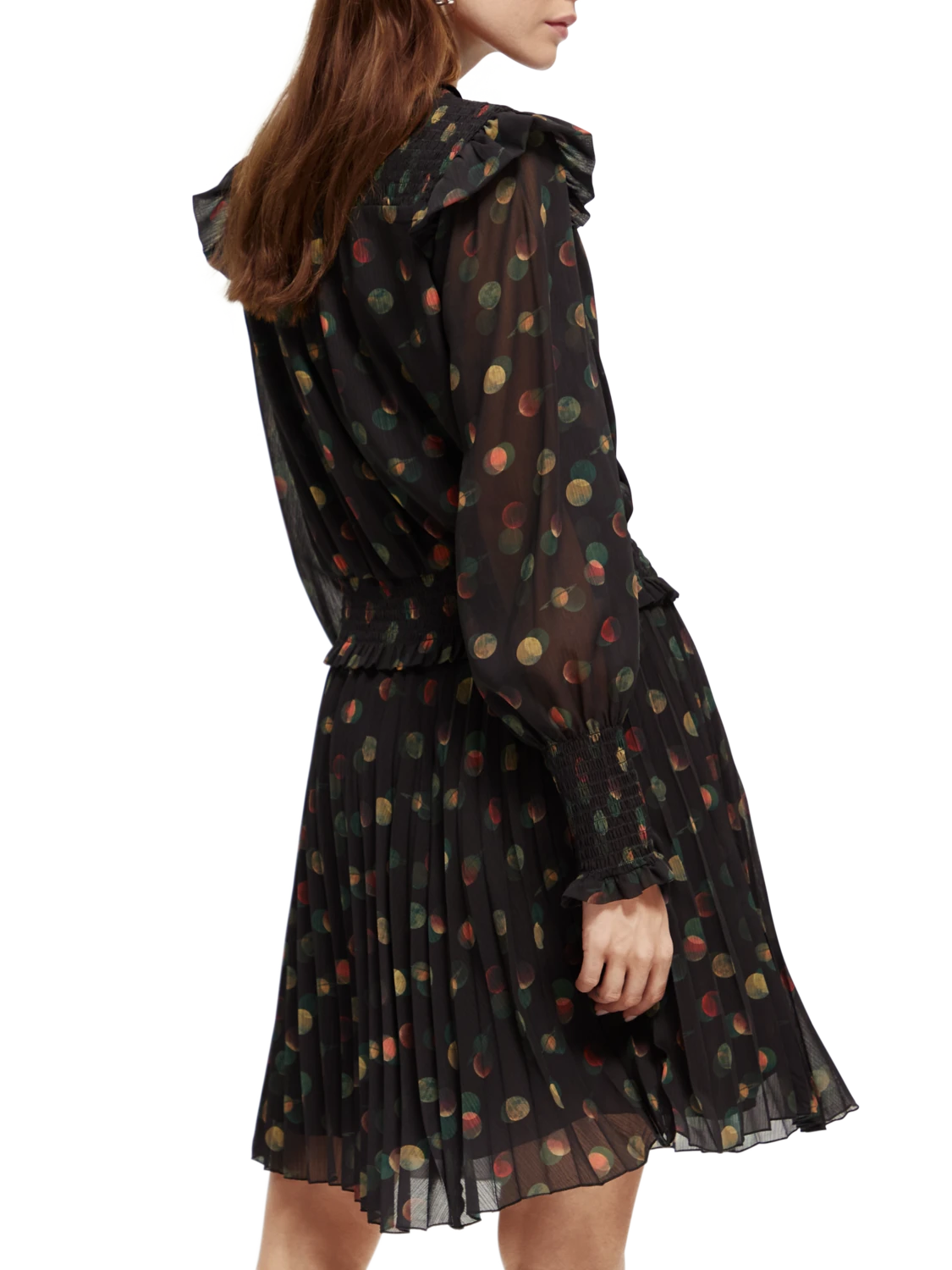 Scotch & Soda Printed Smocked Mini Dress - Image 3