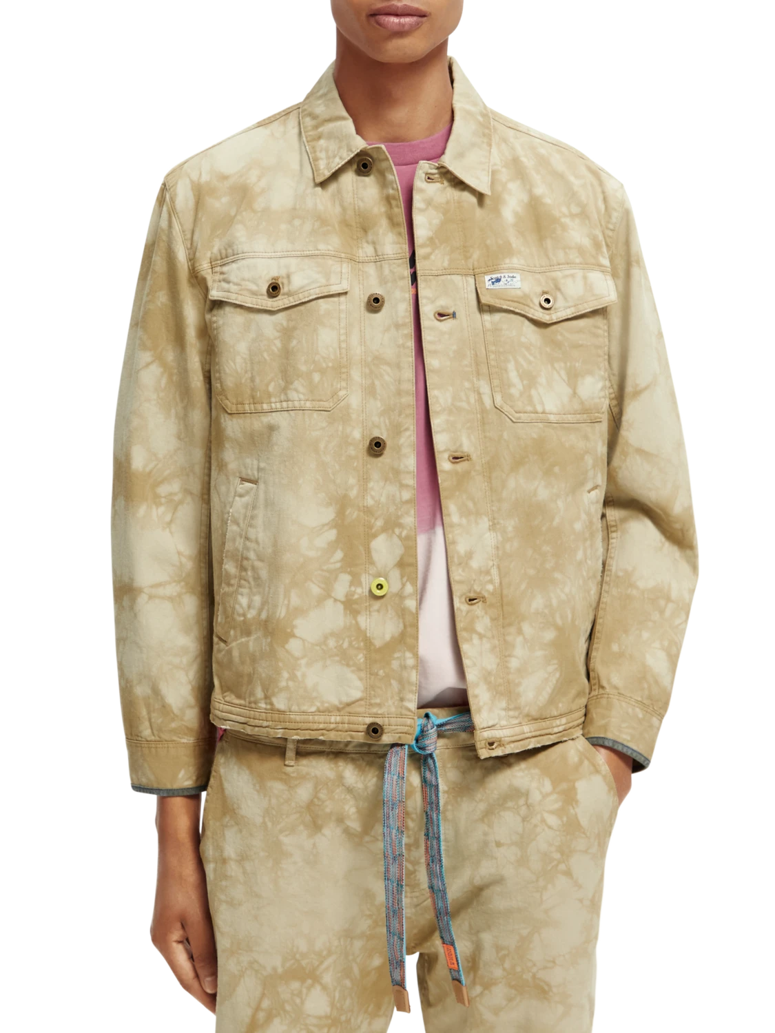 Scotch & Soda Tie-Dye Denim Trucker Jacket