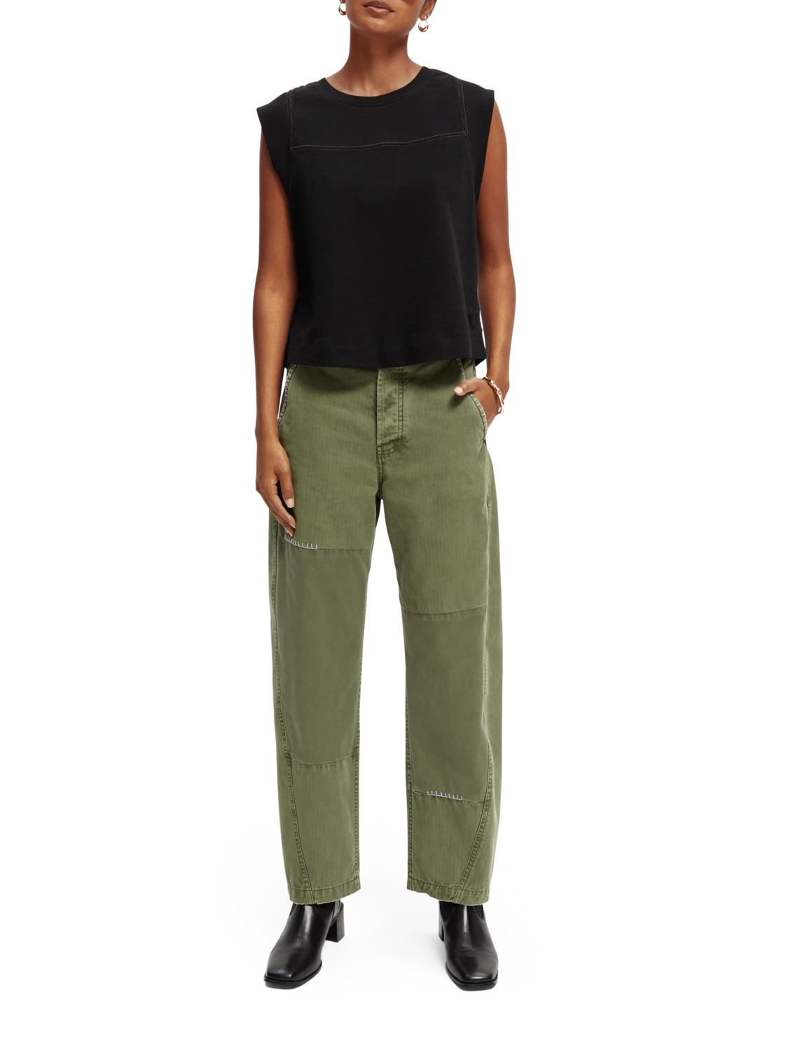 Scotch & Soda The Pip Boyfriend Fit Organic Cotton Chino - Image 2