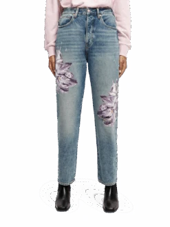 Scotch & Soda Bay Printed Organic Cotton Boyfriend Jeans | Sing Along