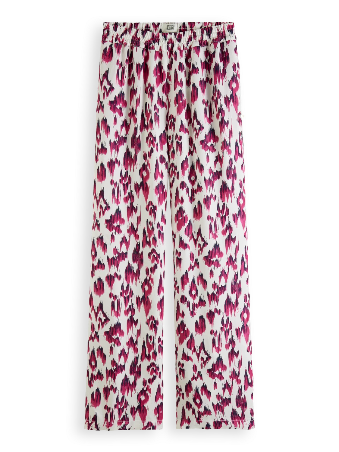 Scotch & Soda Gia Mid-Rise Wide-Leg Printed Elasticated Trousers - Image 5