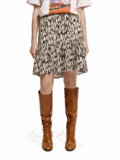 Scotch & Soda Printed Short Skirt