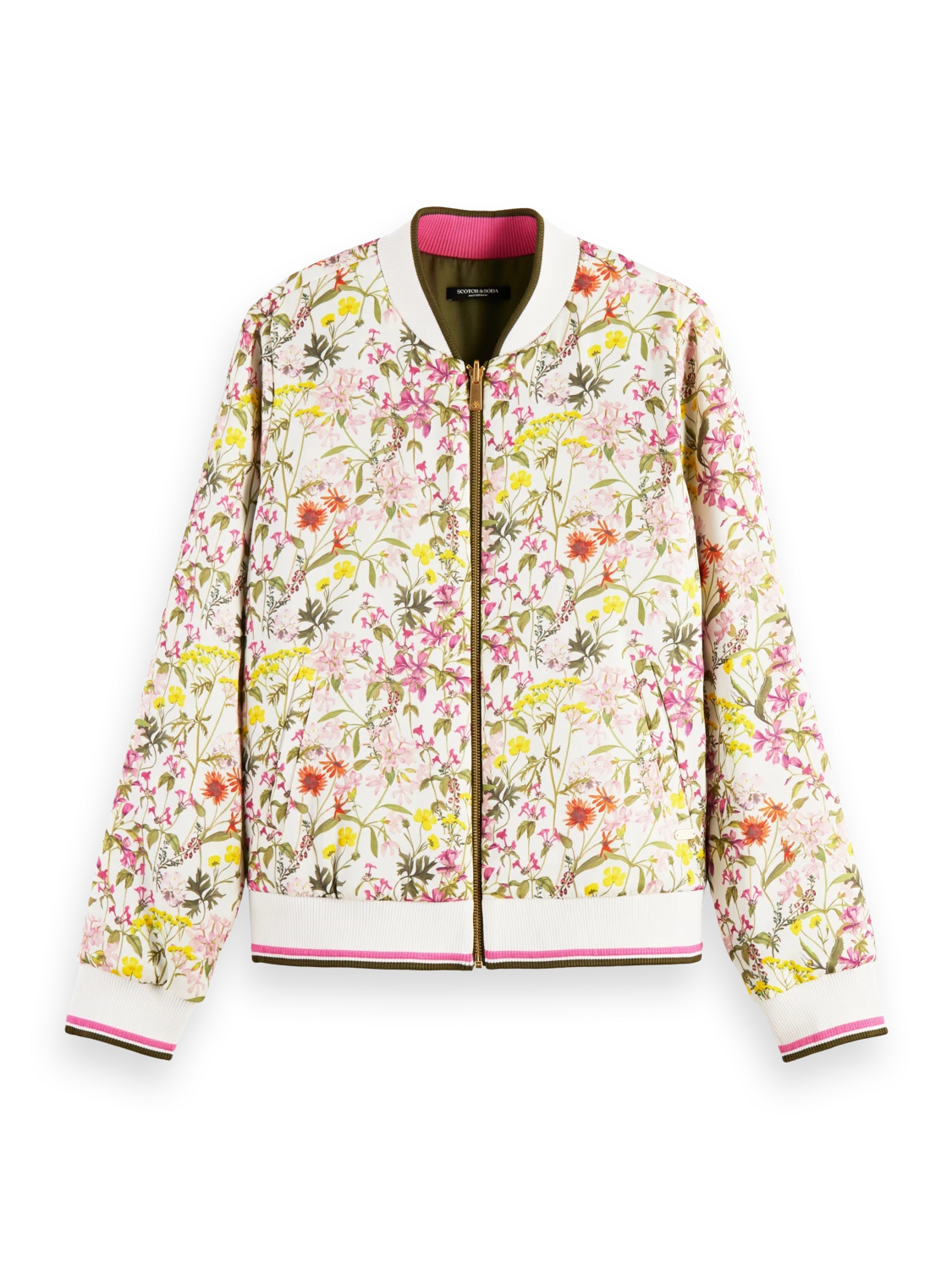 Scotch & Soda Printed Reversible Padded Bomber Jacket - Image 5