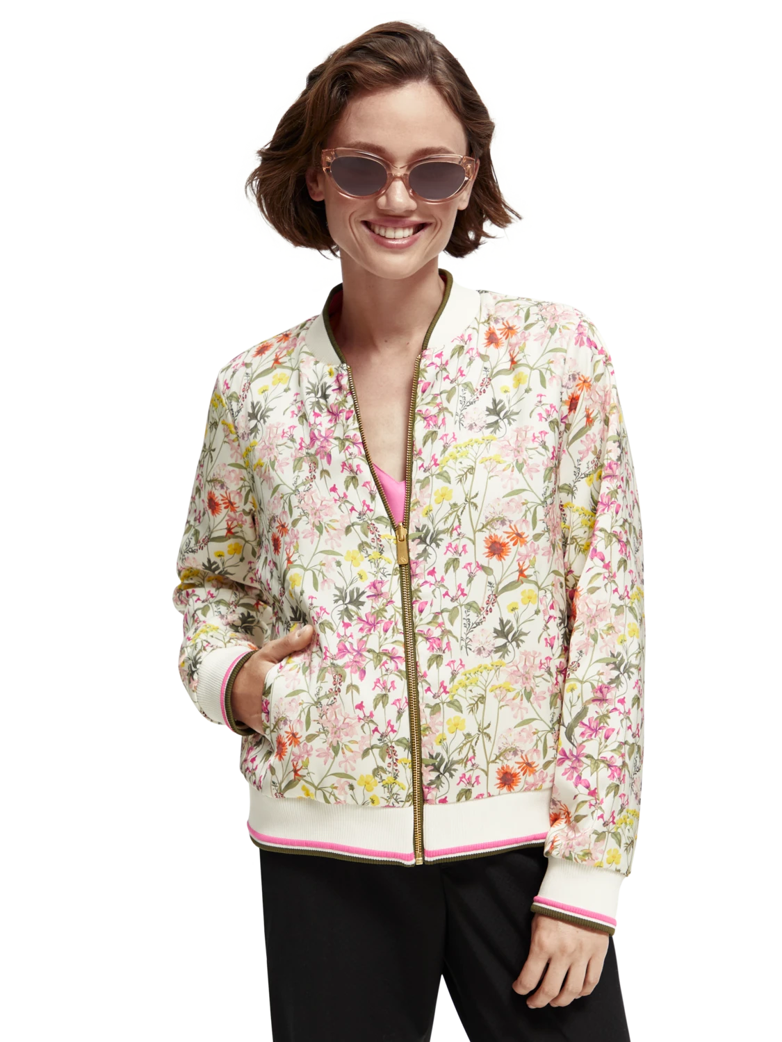 Scotch & Soda Printed Reversible Padded Bomber Jacket - Image 10