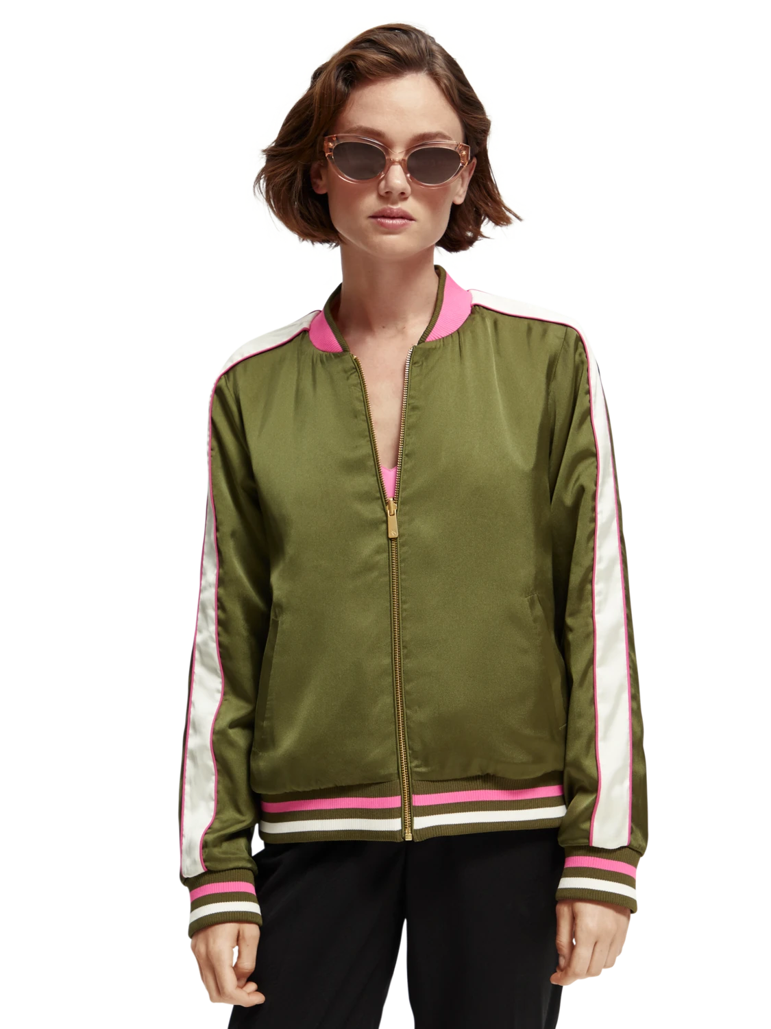 Scotch & Soda Printed Reversible Padded Bomber Jacket - Image 12