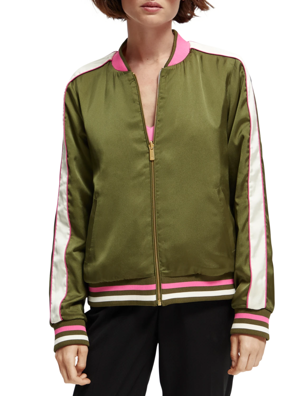 Scotch & Soda Printed Reversible Padded Bomber Jacket - Image 15