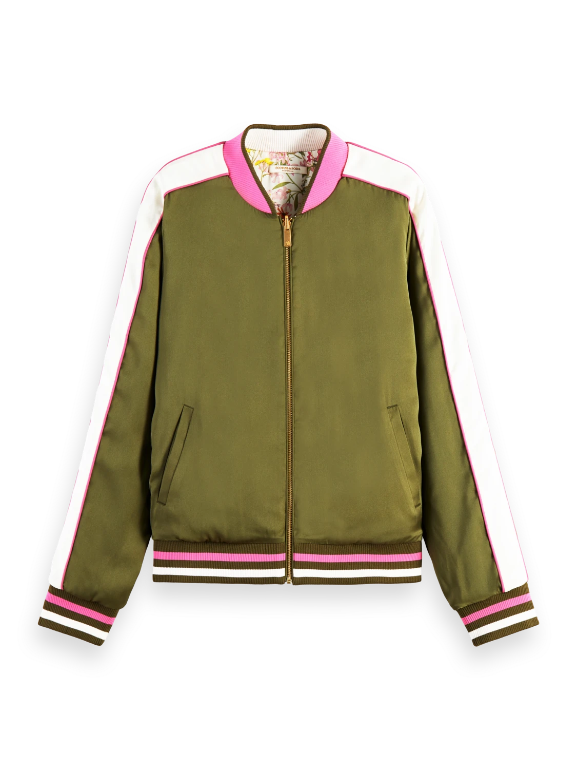 Scotch & Soda Printed Reversible Padded Bomber Jacket - Image 17