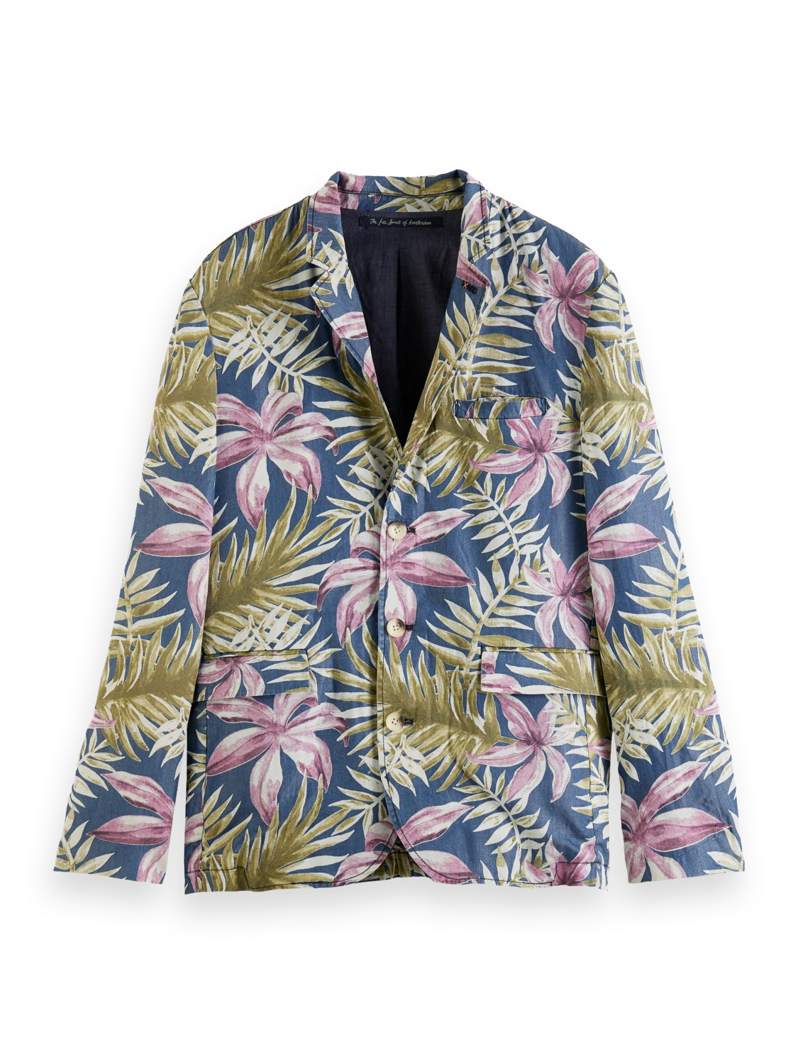 Scotch & Soda Floral Printed Single-Breasted Blazer