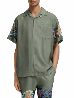 Scotch & Soda Printed Camp Shirt