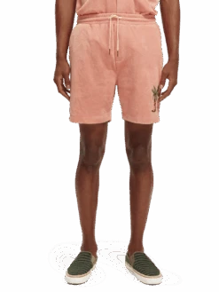 Scotch & Soda Embroidered Towelling Bermuda Shorts