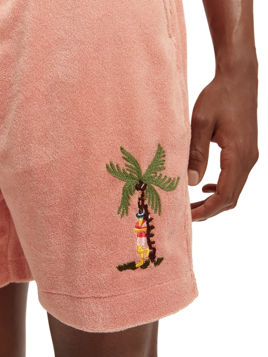 Scotch & Soda Embroidered Towelling Bermuda Shorts - Image 4