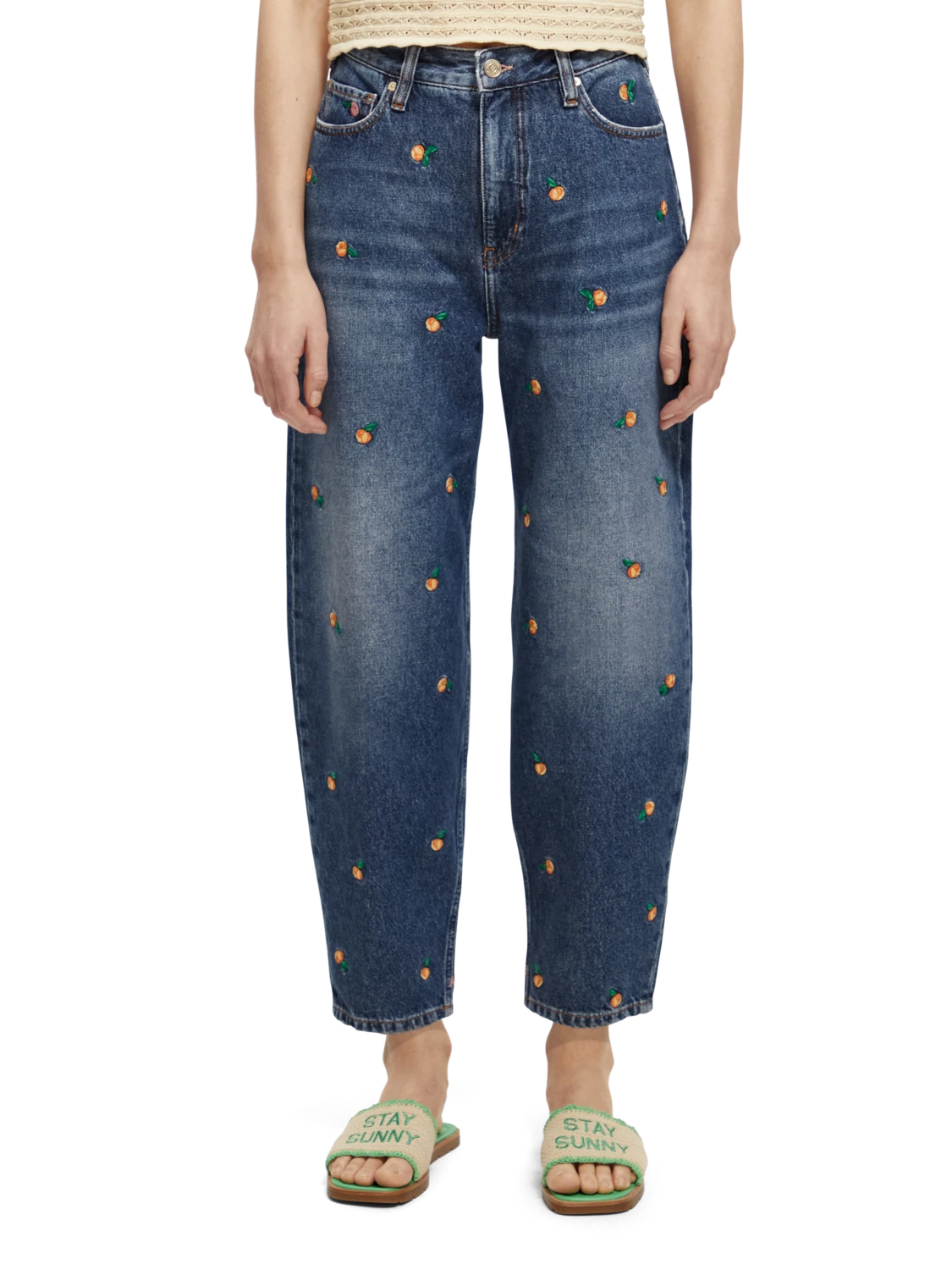 Scotch & Soda The Tide High-Rise Embroidered Balloon Fit Jeans