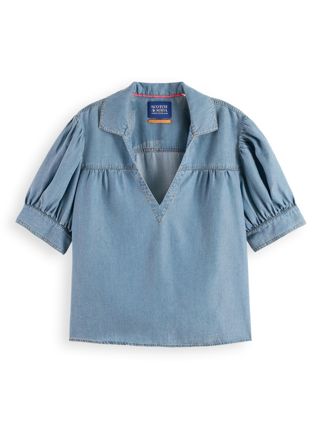 Scotch & Soda Short-Sleeved V-Neck Blouse - Image 5