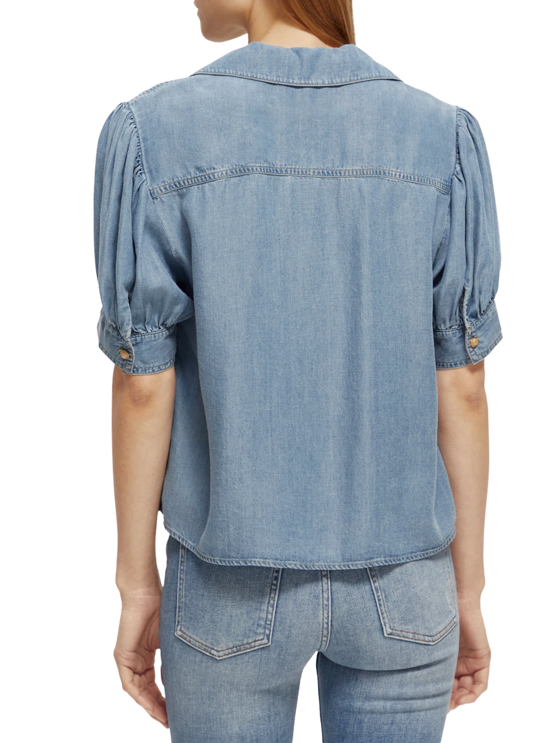 Scotch & Soda Short-Sleeved V-Neck Blouse - Image 3