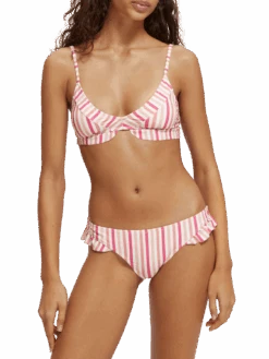 Scotch & Soda Printed Ruffled Bikini Bottom