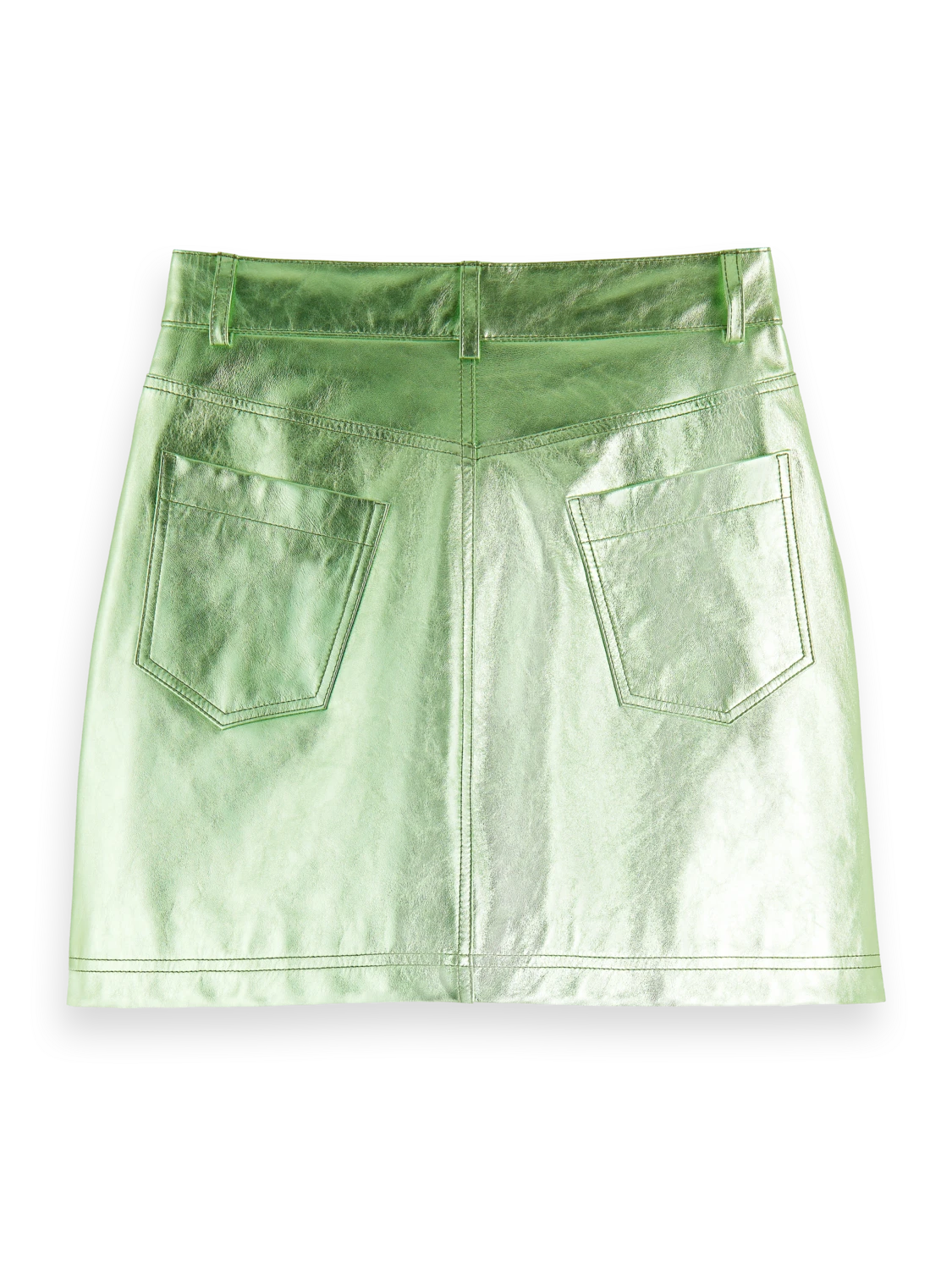 Scotch & Soda Metallic Leather Mini Skirt - Image 6