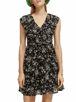 Scotch & Soda V-Neck Sleeveless Mini Dress