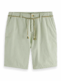 Scotch & Soda The Fave Garment-Dyed Linen-Blended Shorts