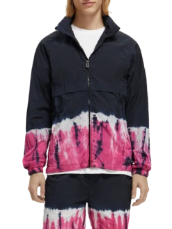 Scotch & Soda Tie-Dye Zip-Through Hooded Jacket