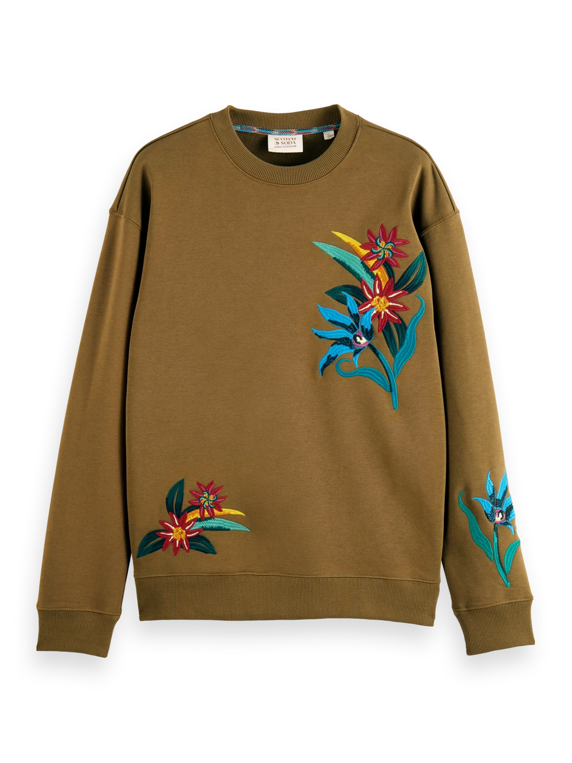Scotch & Soda Relaxed Fit Embroidered Crewneck Sweatshirt - Image 5