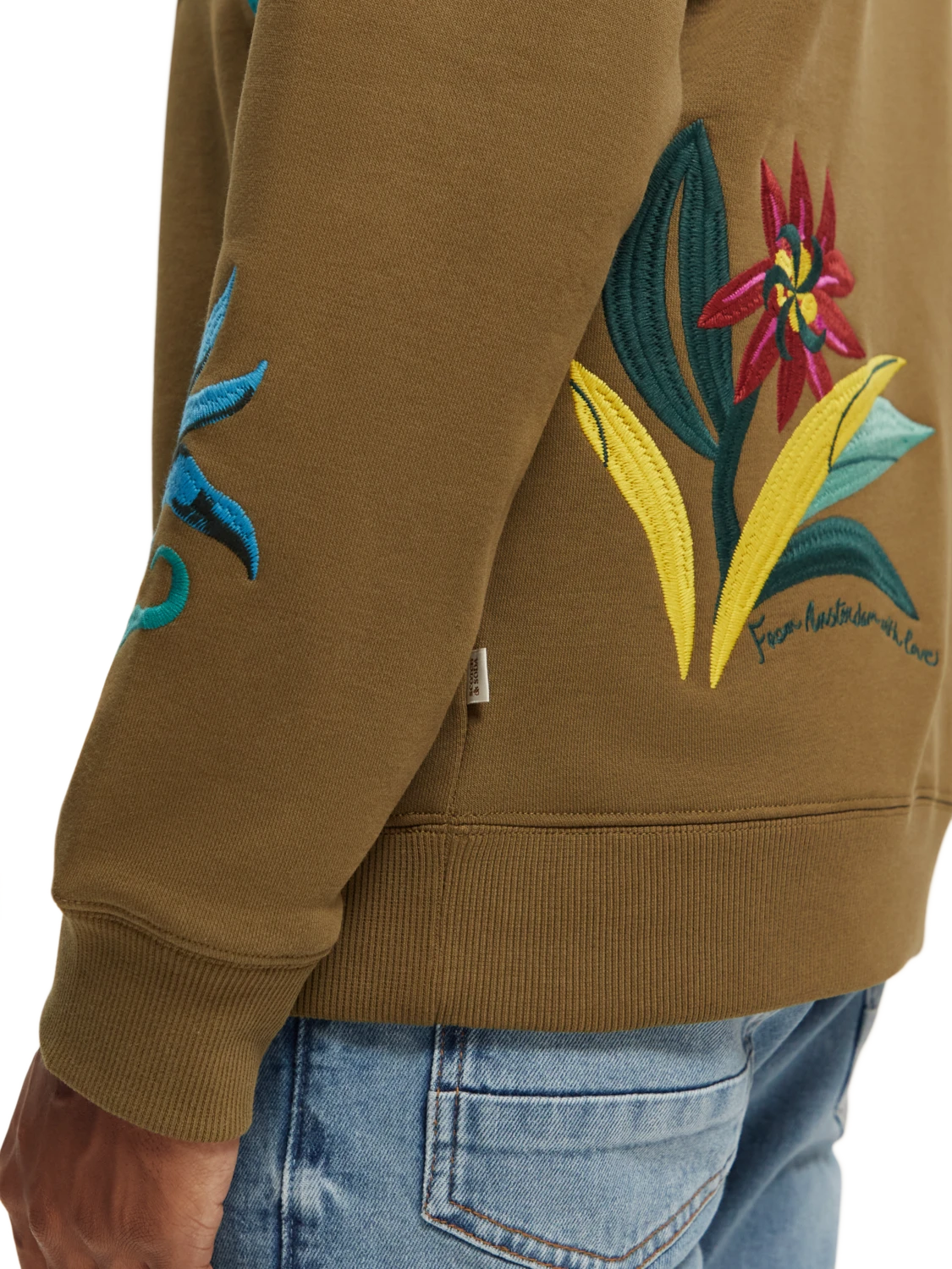 Scotch & Soda Relaxed Fit Embroidered Crewneck Sweatshirt - Image 9