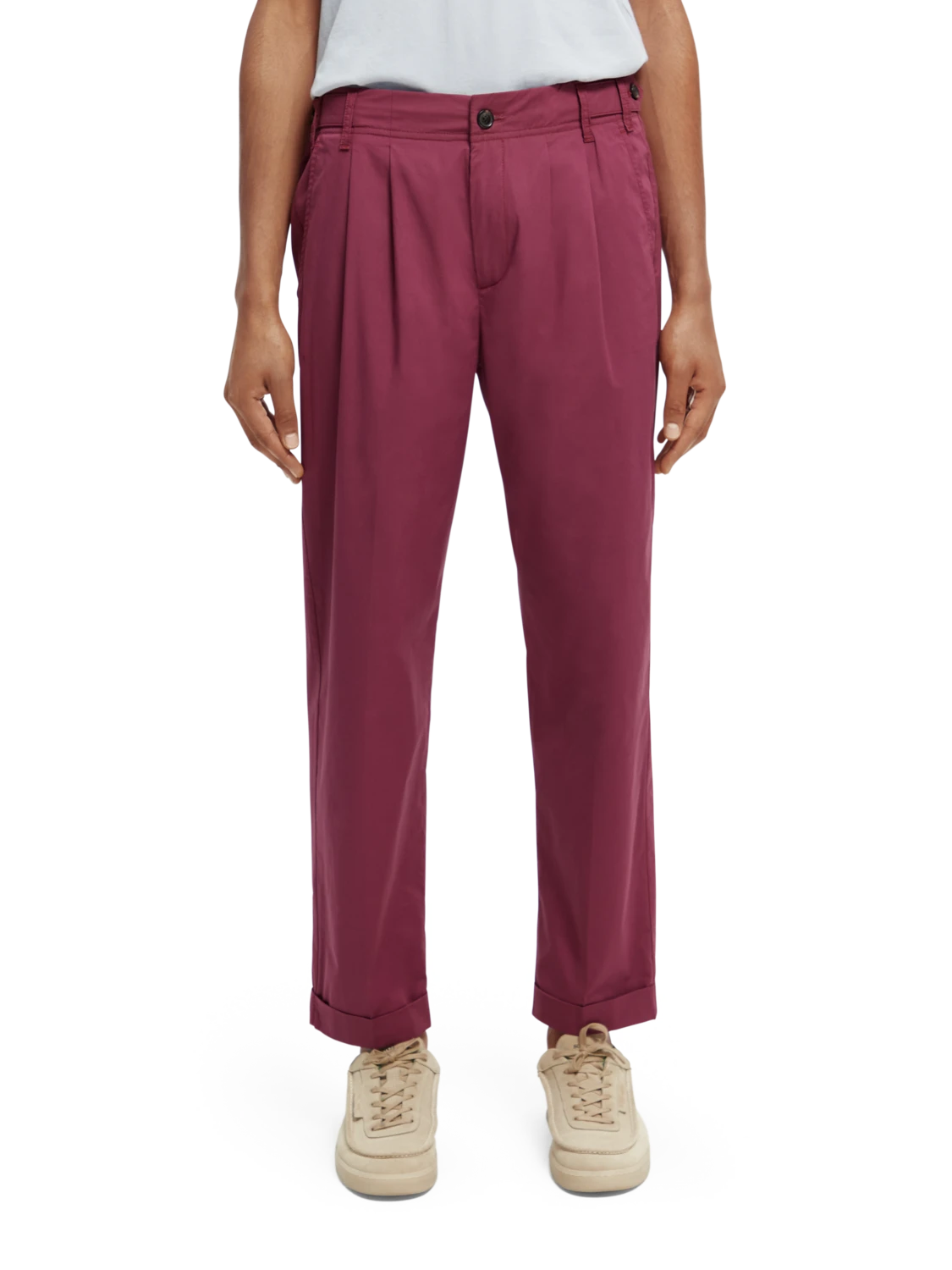 Scotch & Soda Loose Tapered-Fit Pleated Chino