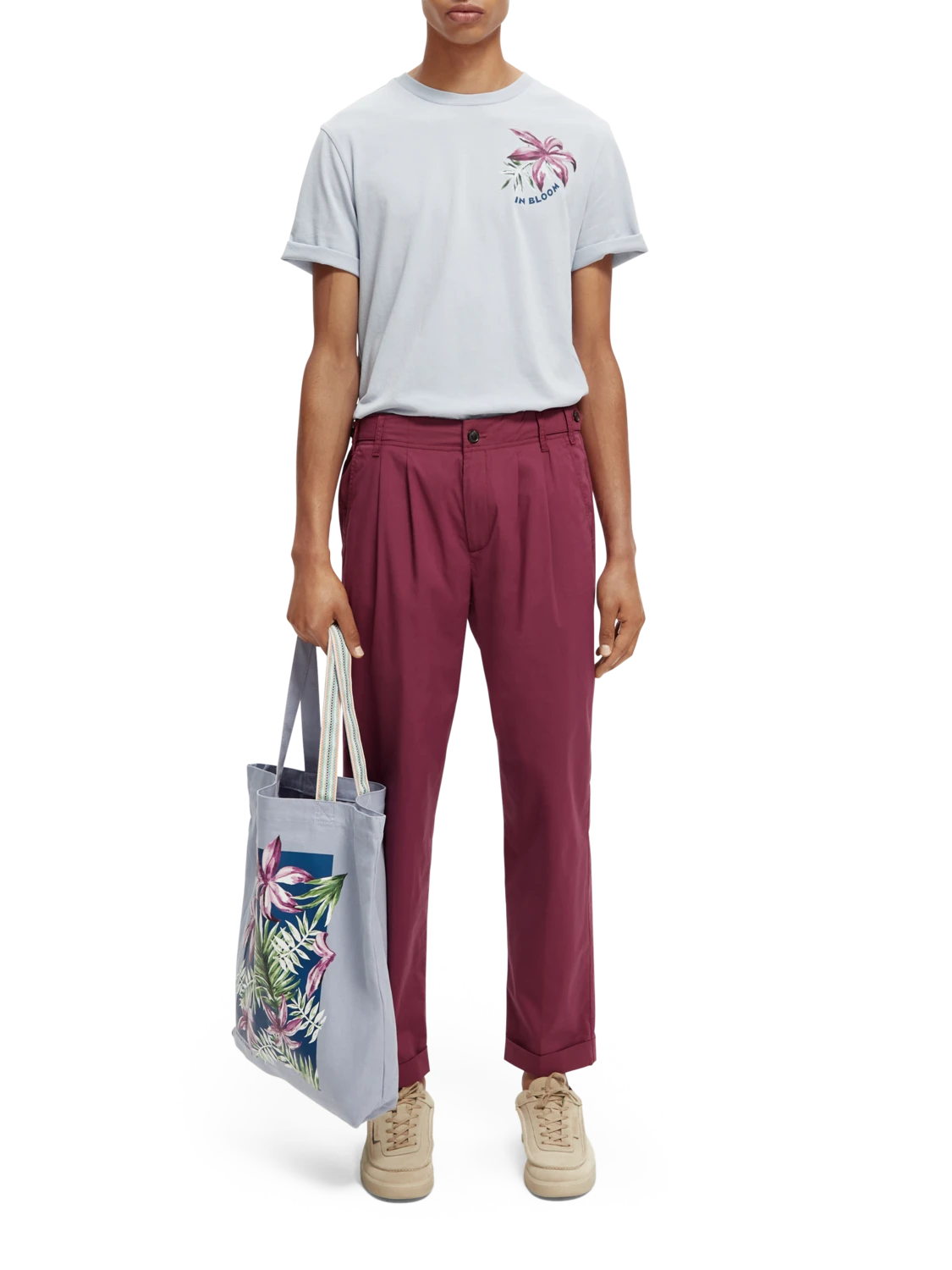 Scotch & Soda Loose Tapered-Fit Pleated Chino - Image 2