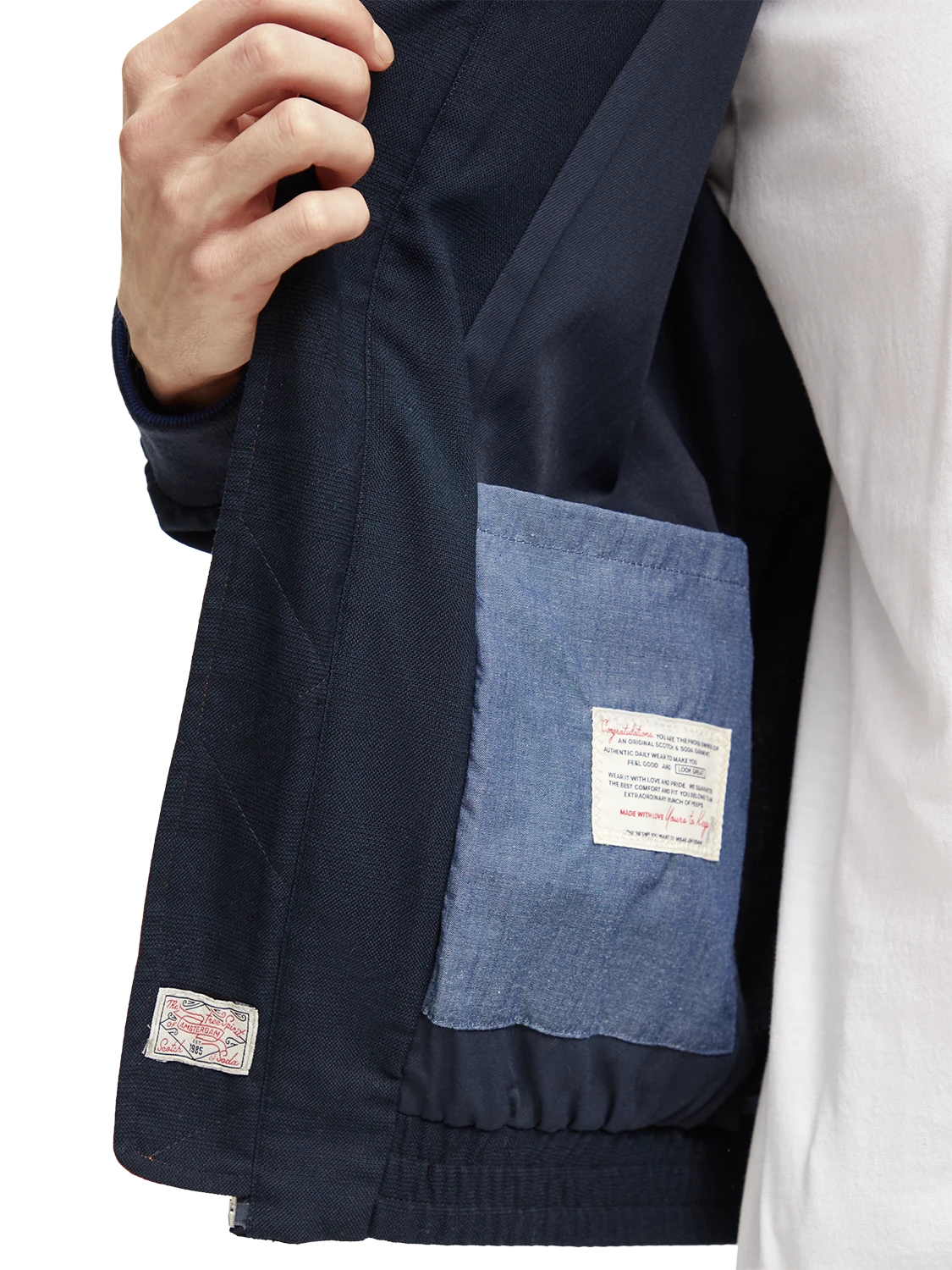 Scotch & Soda Yarn-Dyed Bomber Jacket - Image 5