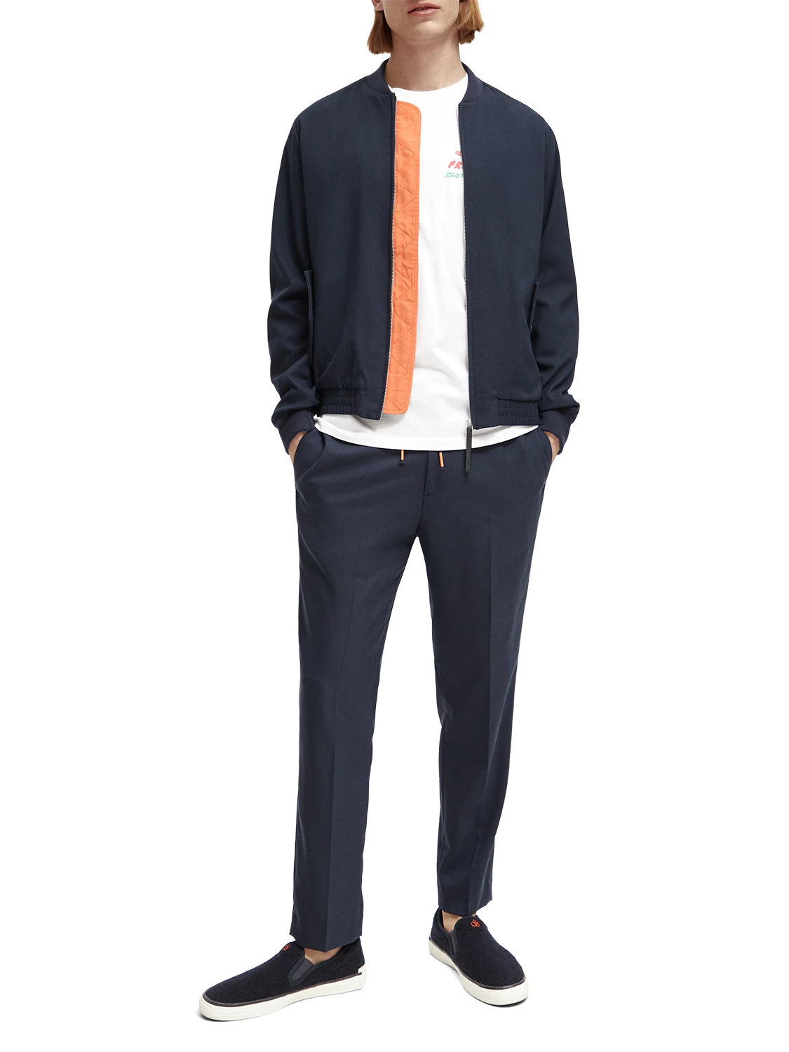 Scotch & Soda Yarn-Dyed Bomber Jacket