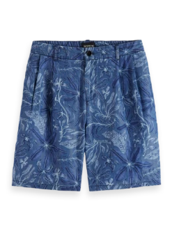 Scotch & Soda Twilt Floral Printed Pleated Chino Shorts