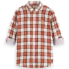 Scotch & Soda Flannel Shirt With Contrast Roll Up Sleeves