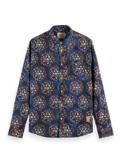 Scotch & Soda Batik Printed Poplin Shirt