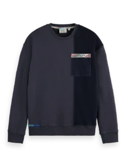Scotch & Soda Block Texture Pocket Sweatshirt