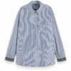 Scotch & Soda Oversized Striped Button Down Shirt